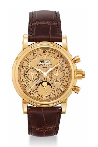 Replica Watch Patek Philippe 5004J Gold Grand Complications Perpetual Calendar Split Seconds Chronograph 5004